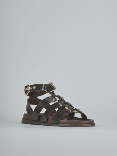 Sandali tacco 1cm pelle testa