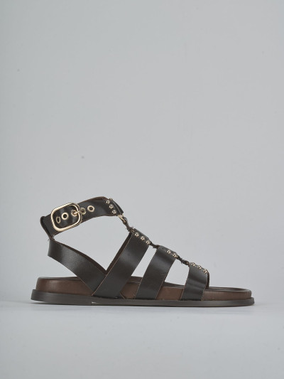 Sandali tacco 1cm pelle testa