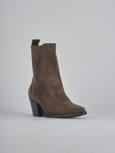 Stivaletti tacco 7cm camoscio testa