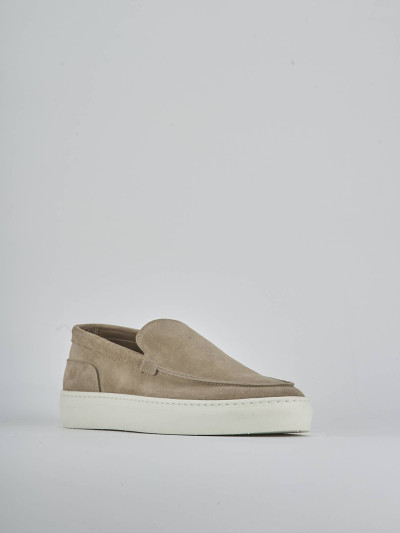Mocassini camoscio beige