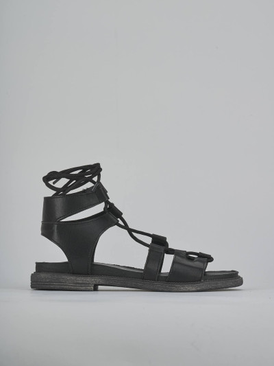 Sandali tacco 1cm pelle nero