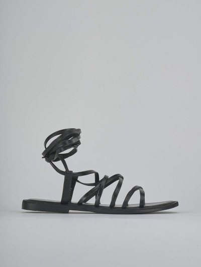Sandali tacco 1cm pelle nero