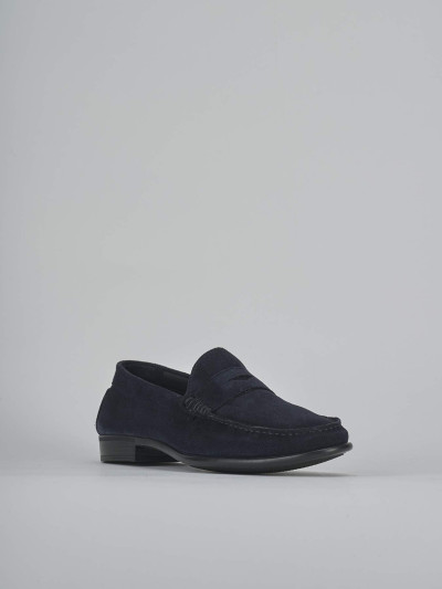Mocassini camoscio blu