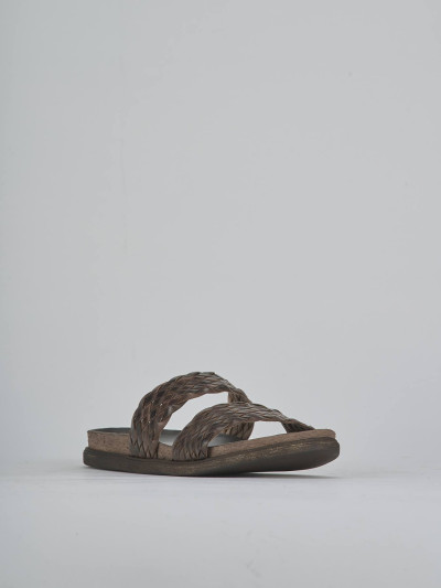 Ciabatte tacco 1cm pelle testa