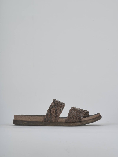 Ciabatte tacco 1cm pelle testa