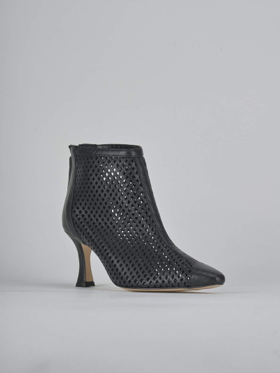 Stivaletti tacco 7cm pelle nero