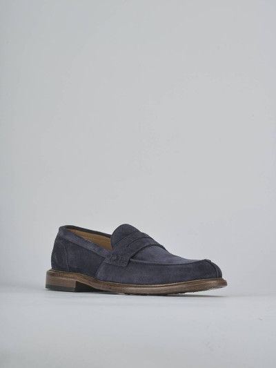 Mocassini camoscio blu