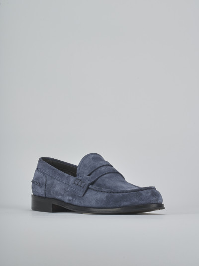 Mocassini camoscio blu