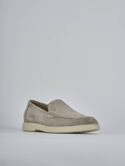 Mocassini camoscio beige