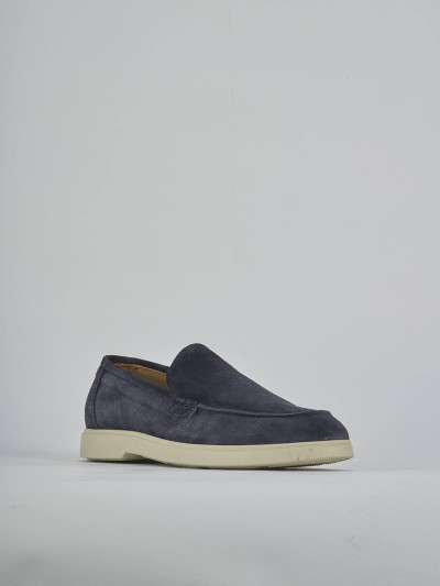 Mocassini camoscio blu