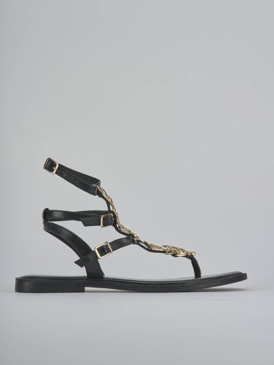Sandali tacco 1cm pelle nero