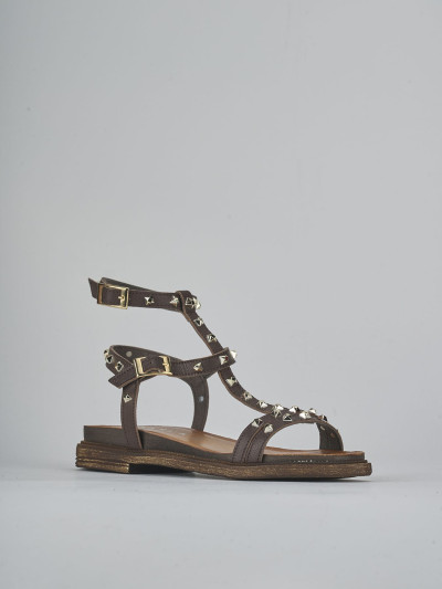 Sandali tacco 1cm pelle testa
