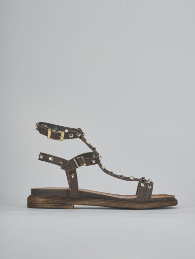Sandali tacco 1cm pelle testa