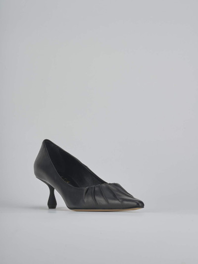 Décolleté e slingback tacco 6cm pelle nero
