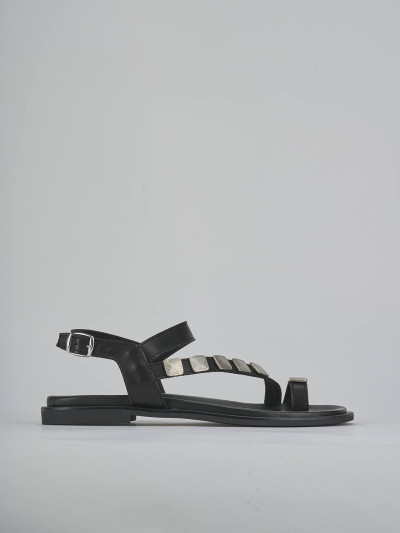 Sandali tacco 1cm pelle nero