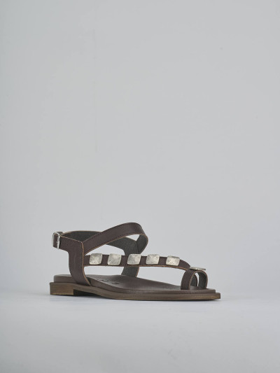 Sandali tacco 1cm pelle testa