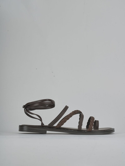 Sandali tacco 1cm pelle testa