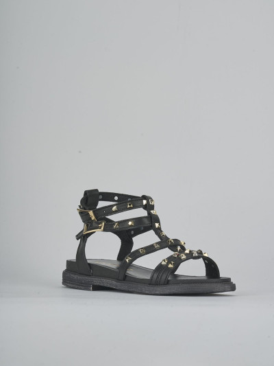 Sandali tacco 2cm pelle nero