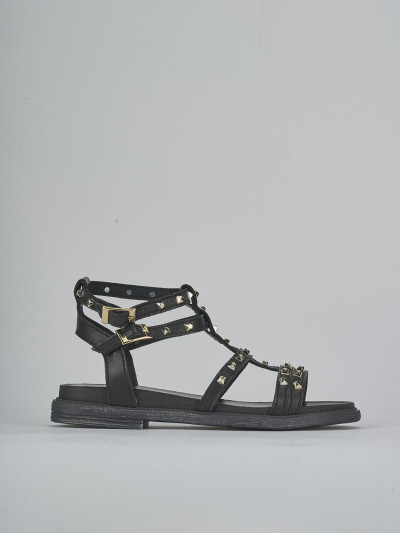 Sandali tacco 2cm pelle nero