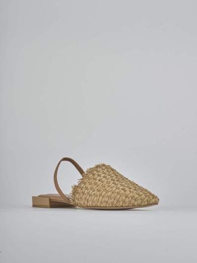 Ballerine tacco 1cm pelle marrone
