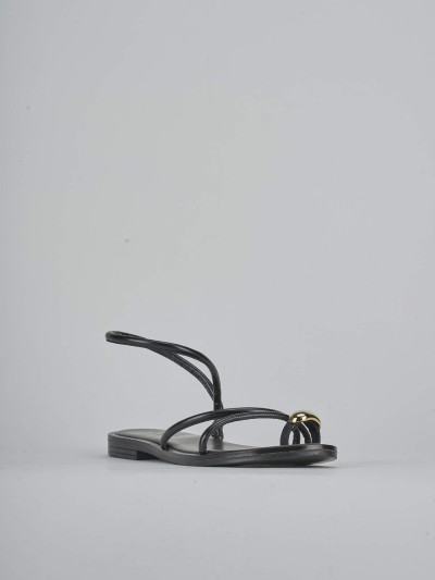 Sandali tacco 1cm pelle nero