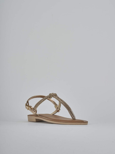 Sandalo infradito tacco 1 cm rosa pelle