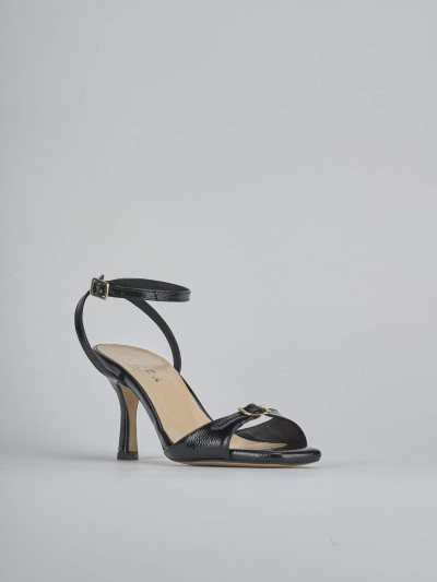 Sandali tacco 7cm vernice nero