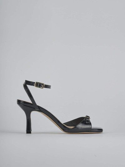 Sandali tacco 7cm vernice nero
