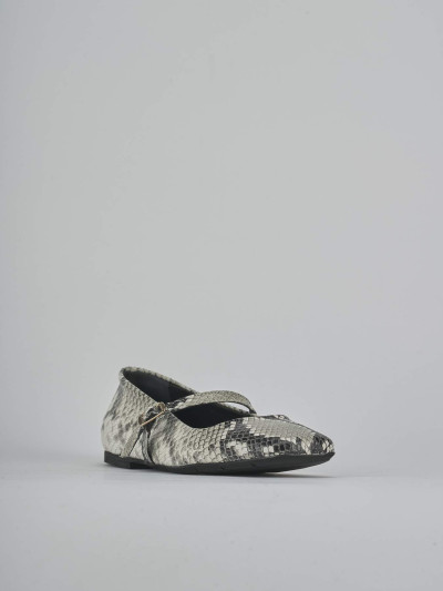 Ballerine tacco 1cm pitone beige