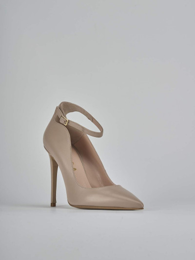 Décolleté e slingback tacco 11cm pelle rosa
