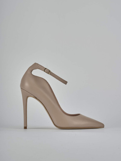 Décolleté e slingback tacco 11cm pelle rosa