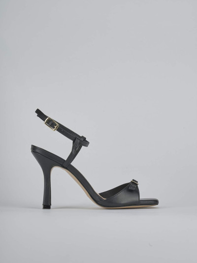 Sandali tacco 9cm pelle nero