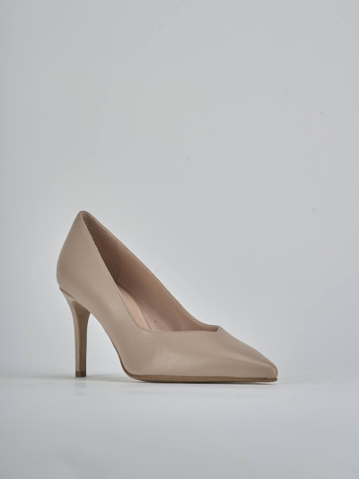 Décolleté e slingback tacco 7cm pelle rosa