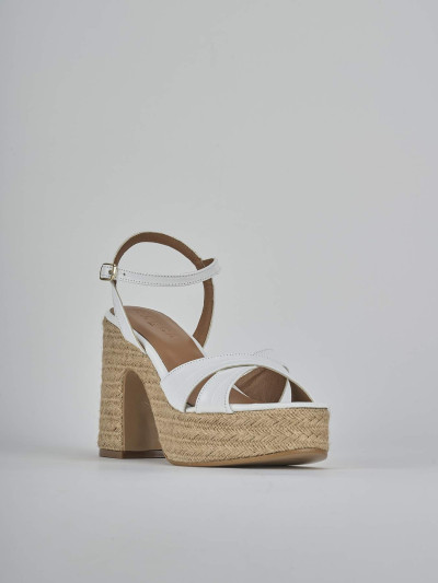 Sandali tacco 9cm cocco bianco