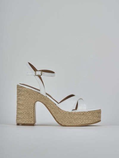 Sandali tacco 9cm cocco bianco