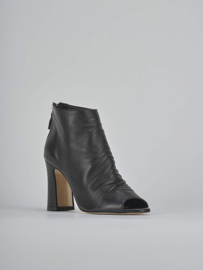 Stivaletti tacco 9cm pelle nero