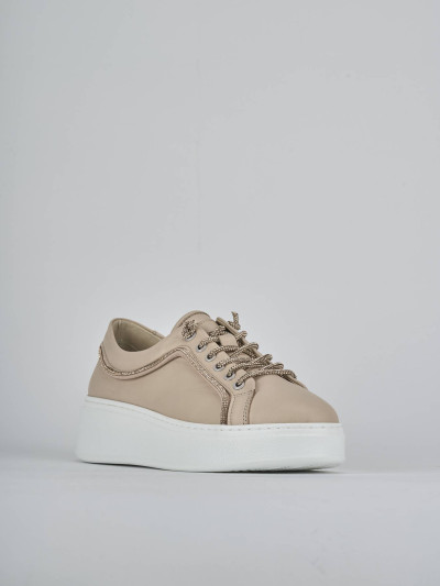 Sneakers pelle beige