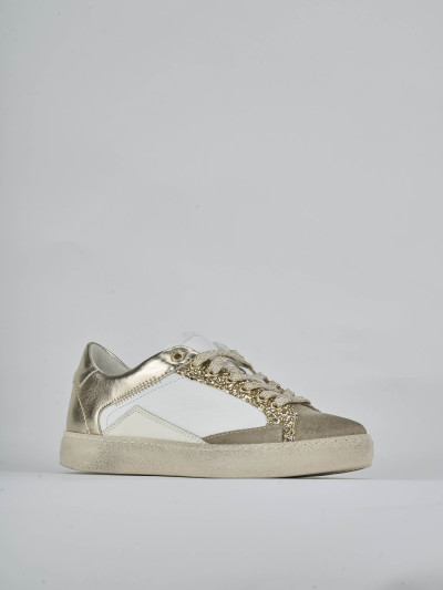 Sneakers pelle beige
