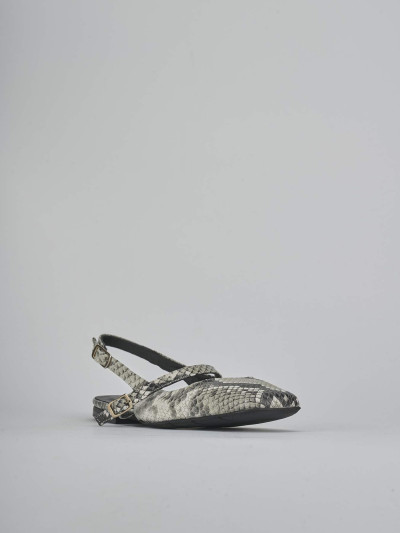 Ballerine tacco 1cm pitone beige