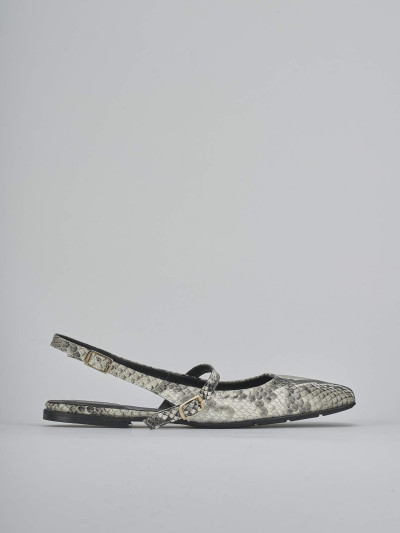 Ballerine tacco 1cm pitone beige