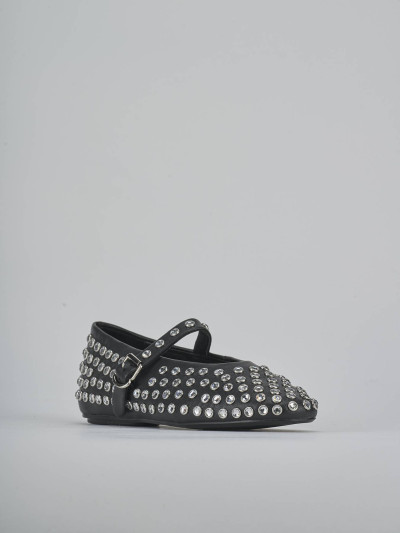 Ballerine tacco 1cm pelle nero
