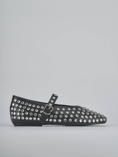 Ballerine tacco 1cm pelle nero