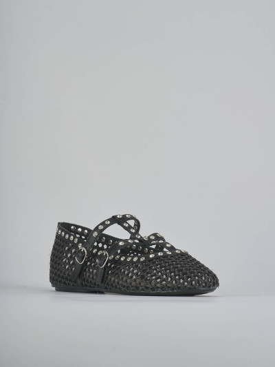 Ballerine tacco 1cm pelle nero