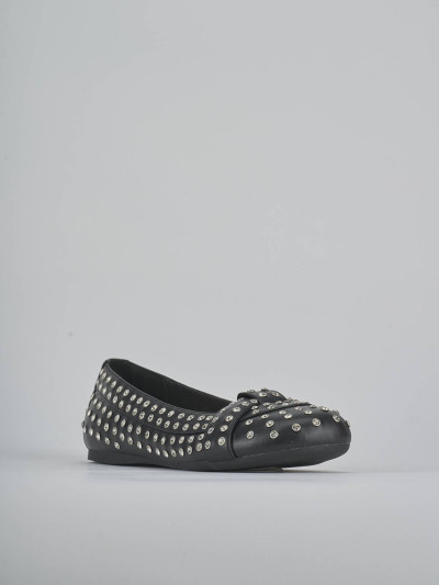 Ballerine tacco 1cm pelle nero