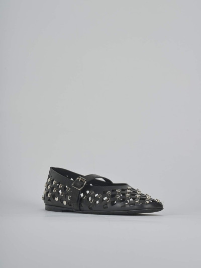 Ballerine tacco 1cm pelle nero