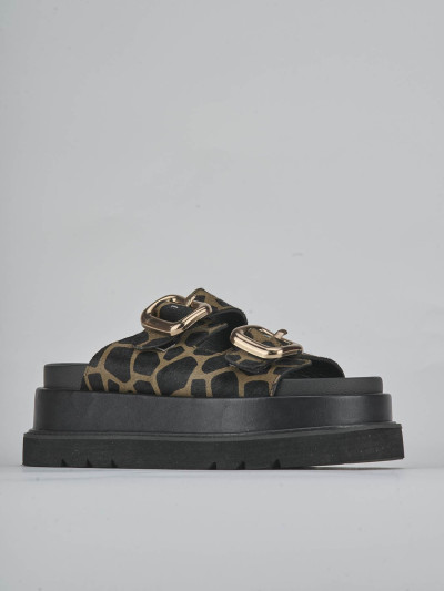Ciabatte tacco 1cm pelle nero