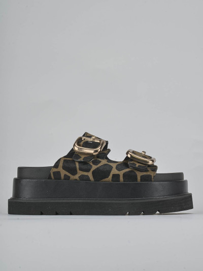 Ciabatte tacco 1cm pelle nero