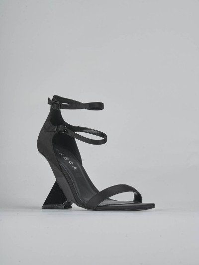 Sandali tacco 5cm pelle nero