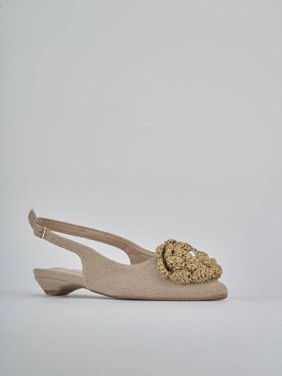 Ballerine tacco 1cm pelle beige