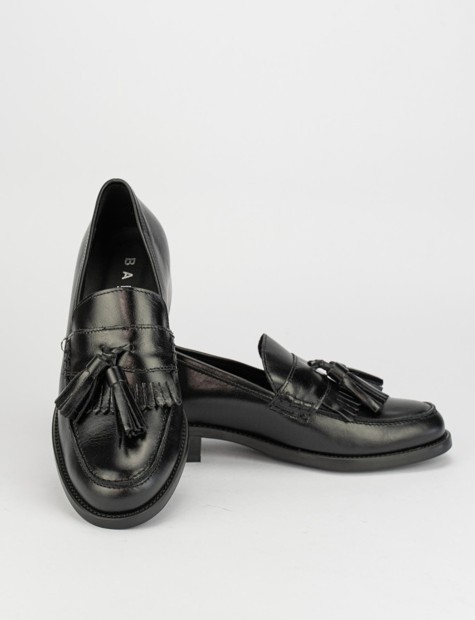 Mocassino tacco 3 cm nero